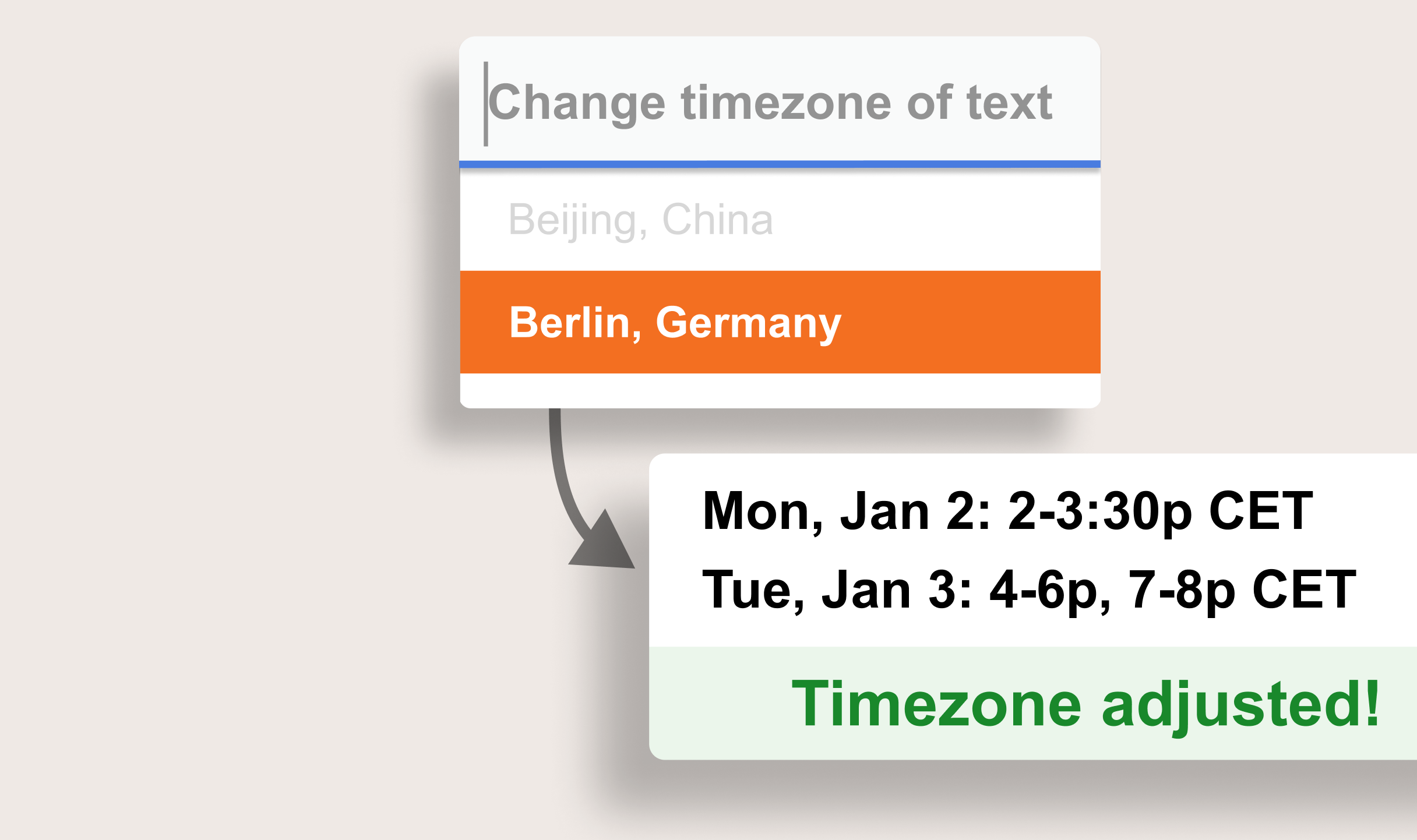 Sundial can adjust the timezone it's written times